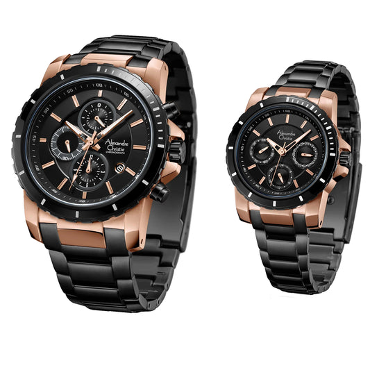 6141MCBFBRBA Couple's Chronograph Quartz Watch 44+ 36mm