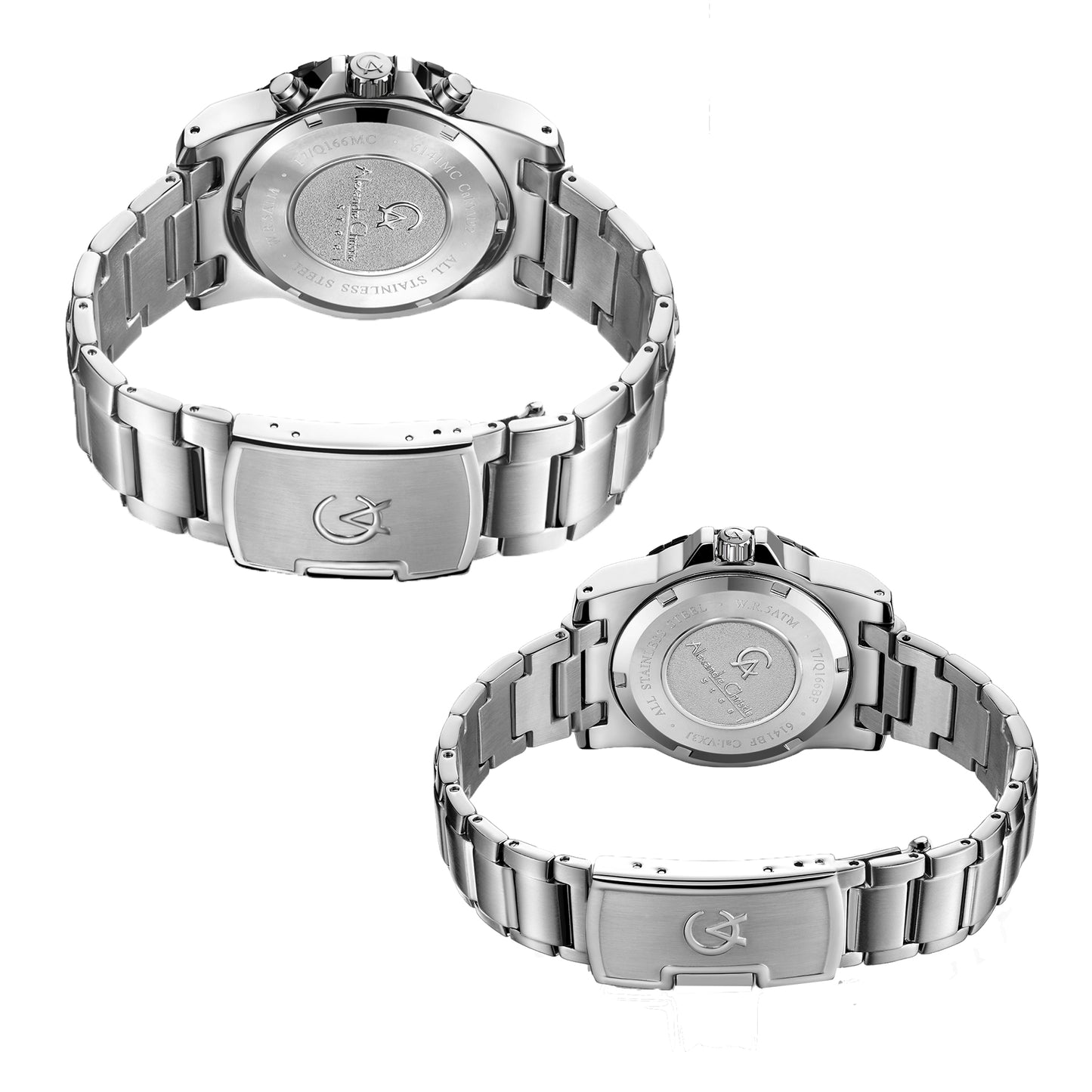 6141MCBFBTBBA Couple's Chronograph Quartz Watch 44 + 36mm