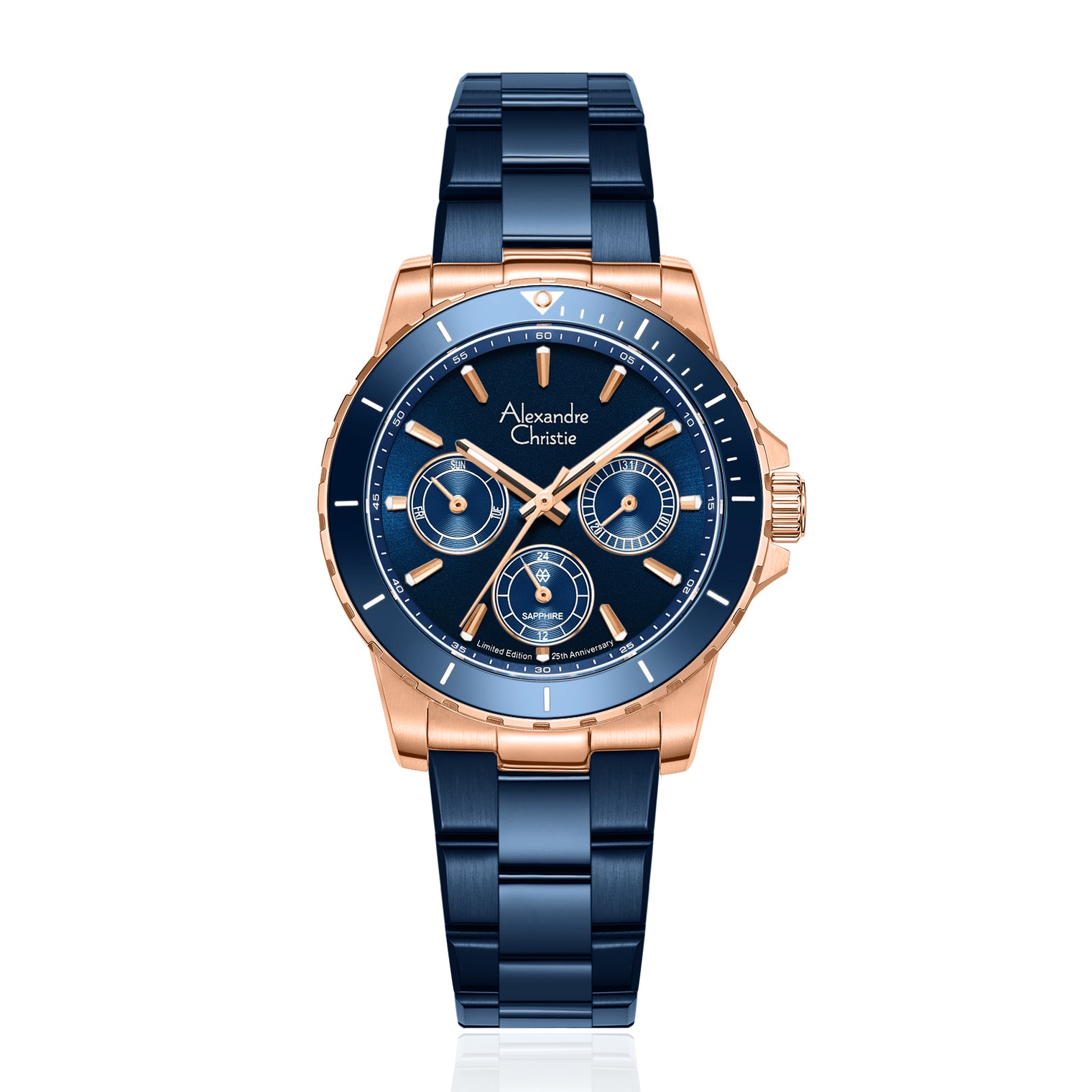 6141XXVBURBU 25th Anniversary Limited Edition Women's Chronograph Quartz Watch 35mm