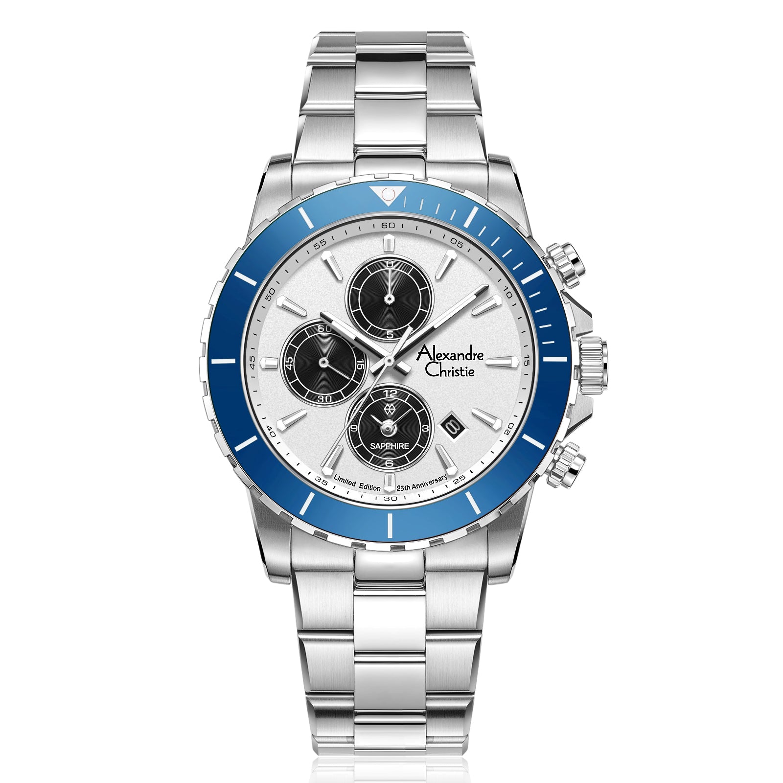 6141XXVMSSSLBU 25th Anniversary Limited Edition Men's Chronograph Quartz Watch 42mm