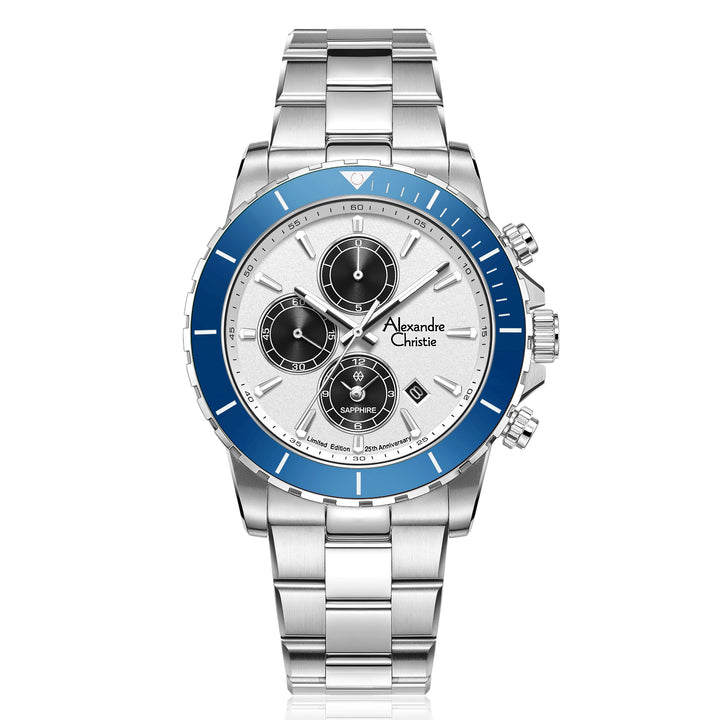6141XXVMSSSLBU 25th Anniversary Limited Edition Men's Chronograph Quartz Watch 42mm
