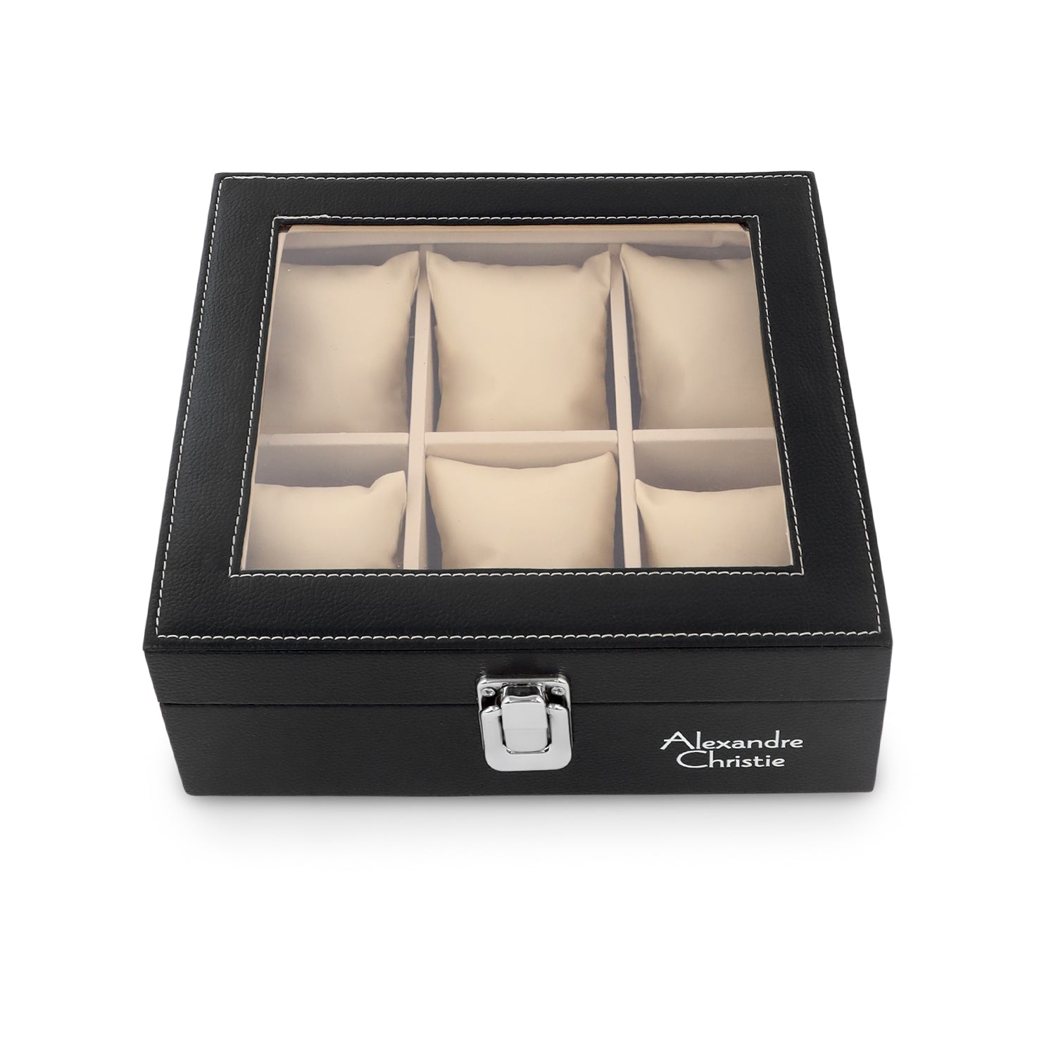 ACWORG01BK6 Unisex 6 Slot Watch Organiser Box