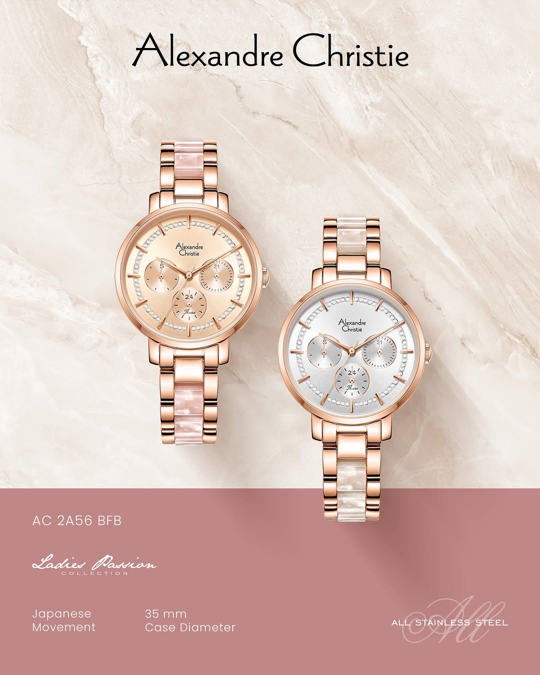 2A56BFBRGRGPN Women's Multi-Function Quartz 35mm