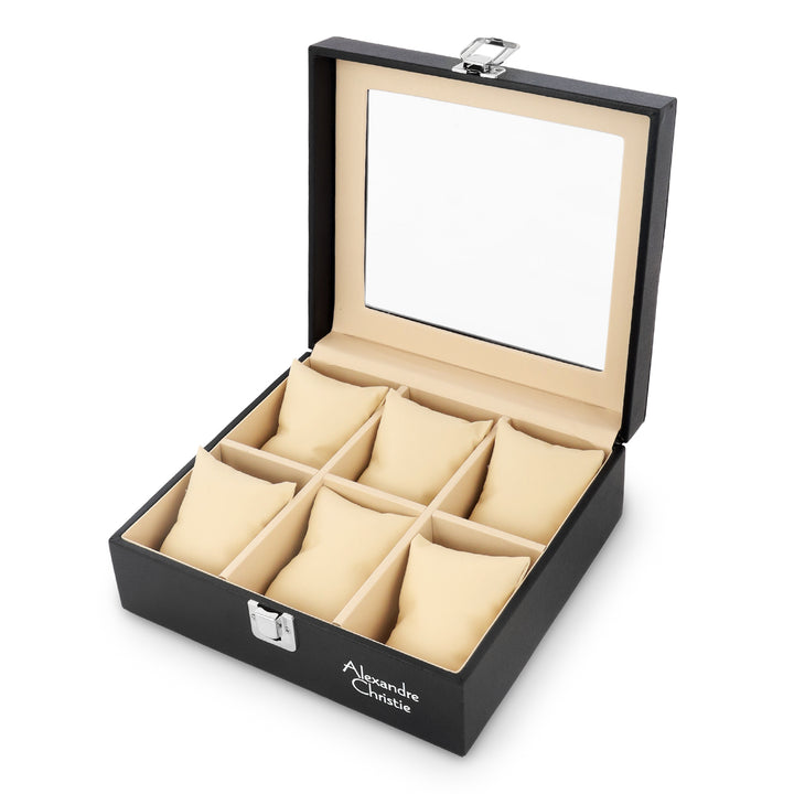 ACWORG01BK6 Unisex 6 Slot Watch Organiser Box