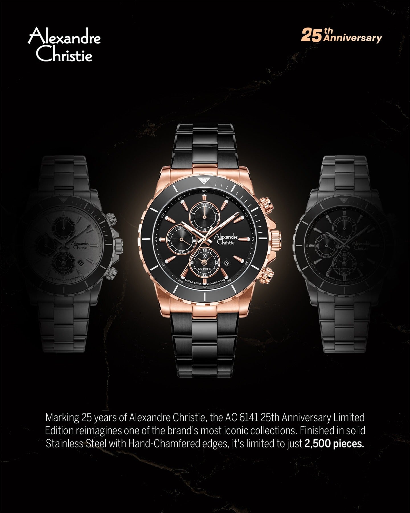 6141XXVMBRBA 25th Anniversary Limited Edition Men's Chronograph Quartz Watch 42mm