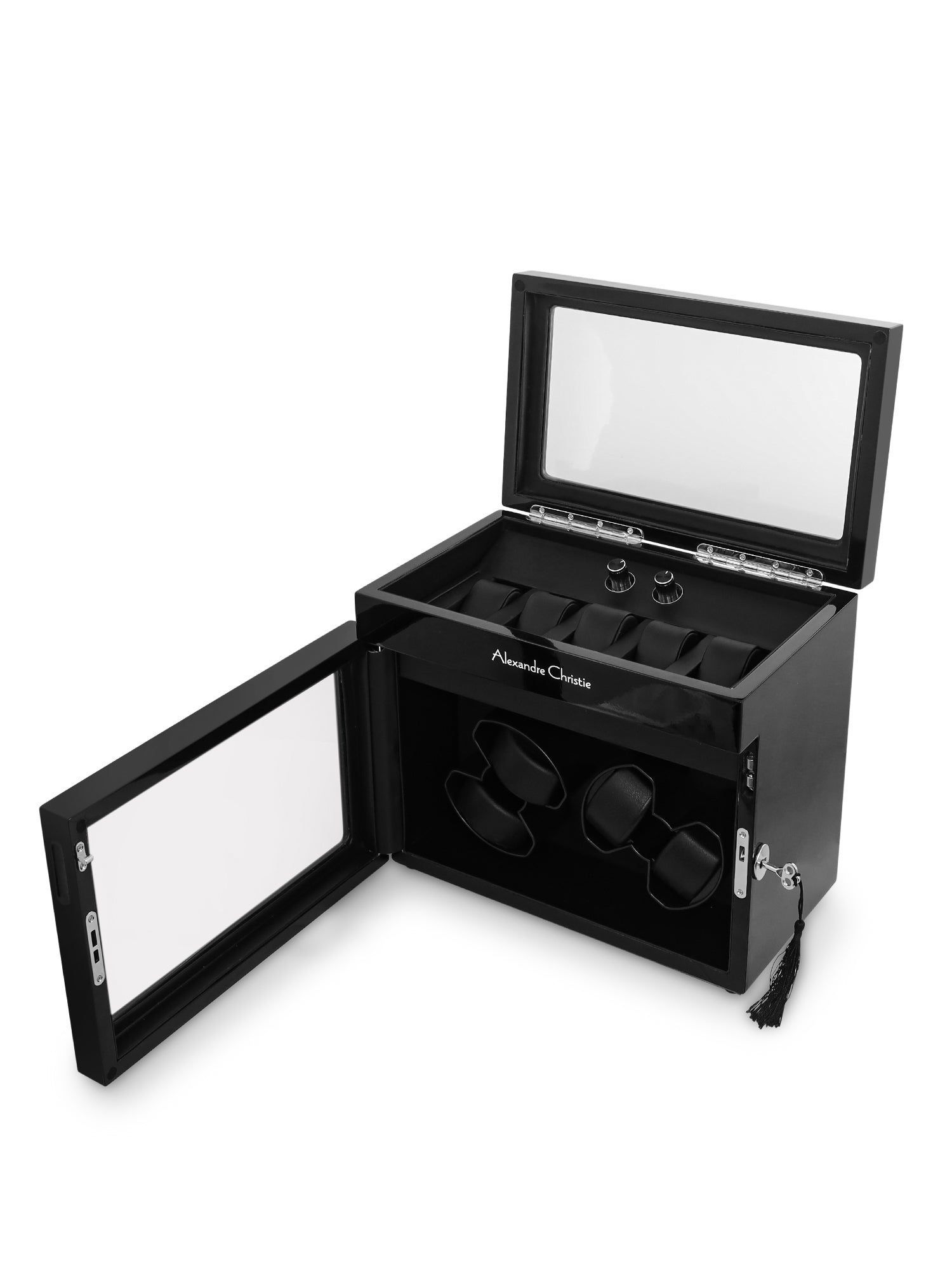 ACWW4X5BK01 Automatic Watch Winder 4 Rotating Slots with 5 Slot Organiser
