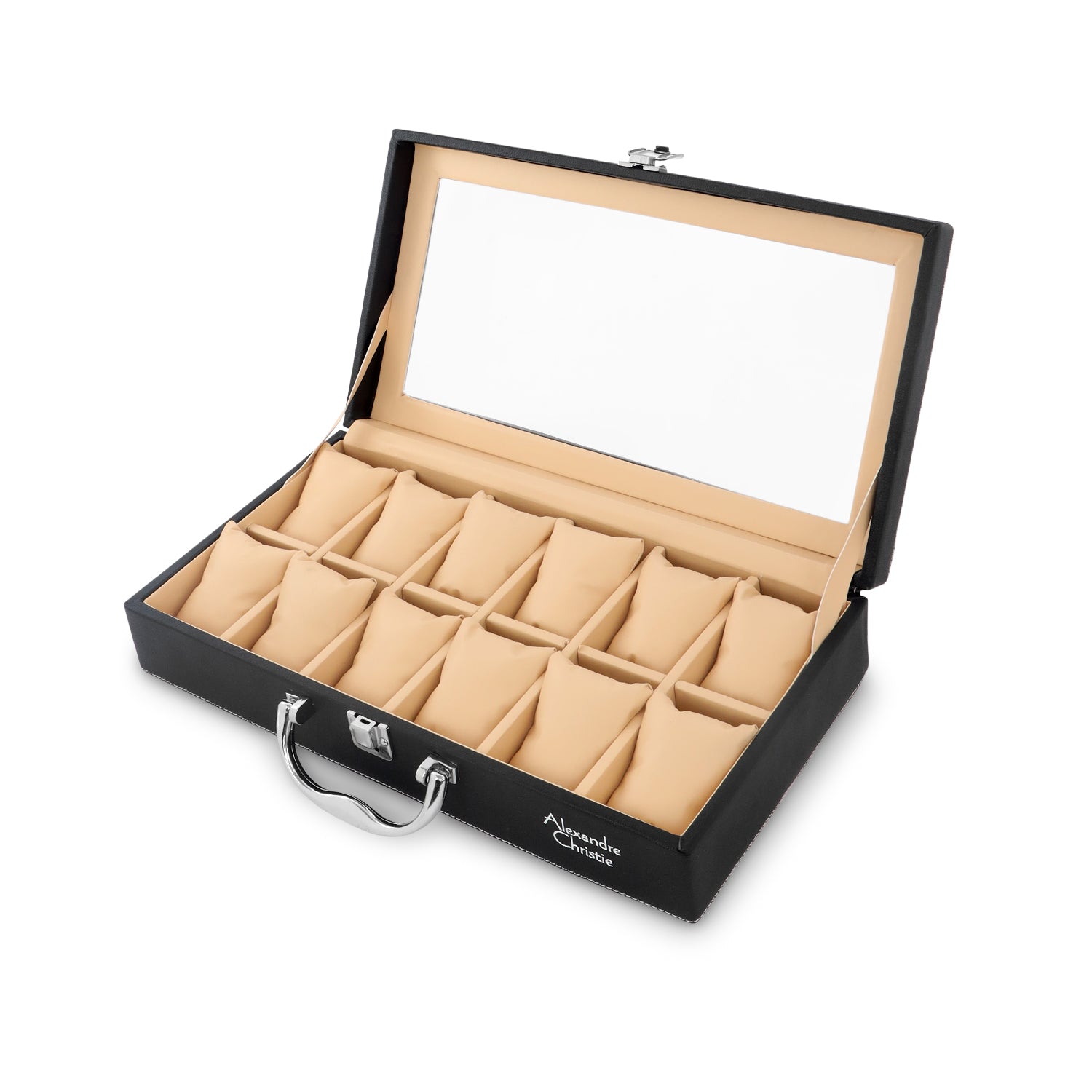 ACWORG01BK12 Unisex 12 Slot Watch Organiser Box