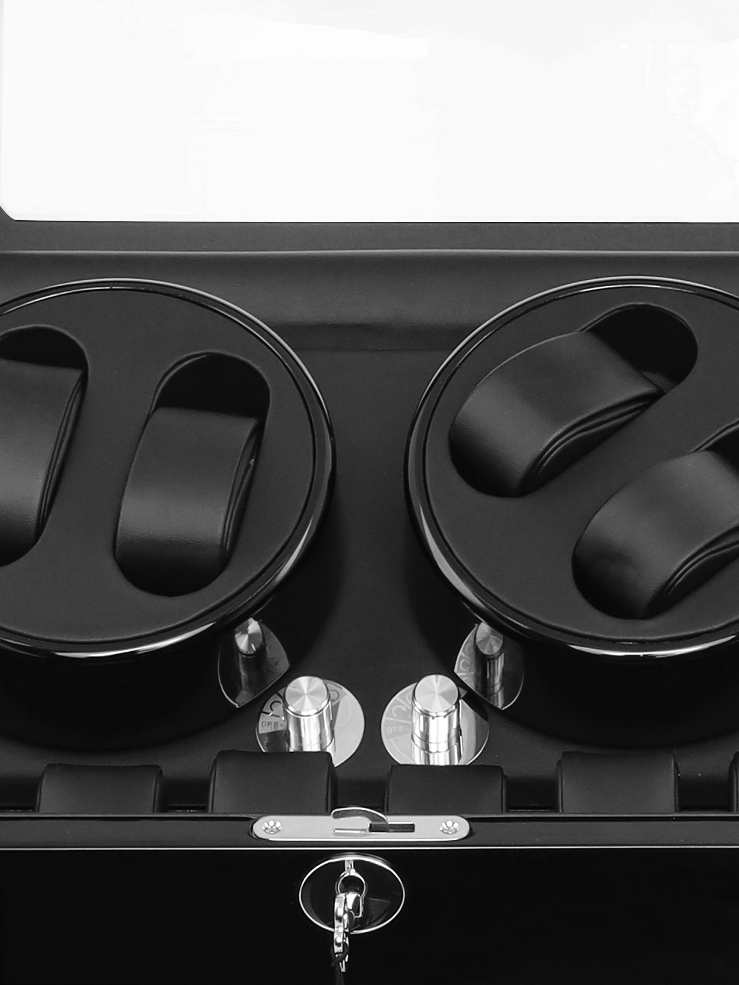 ACWW4X6BK01 Automatic Watch Winder 4 Rotating Slots with 6 Slot Organiser