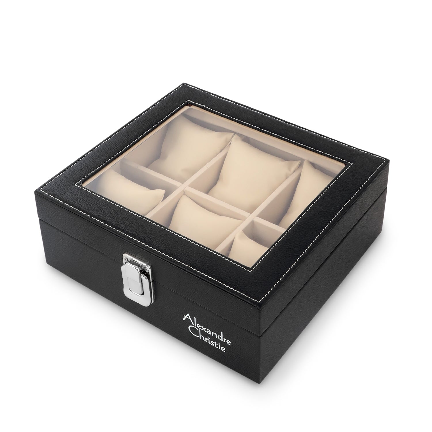 ACWORG01BK6 Unisex 6 Slot Watch Organiser Box