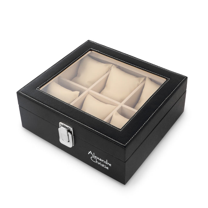 ACWORG01BK6 Unisex 6 Slot Watch Organiser Box