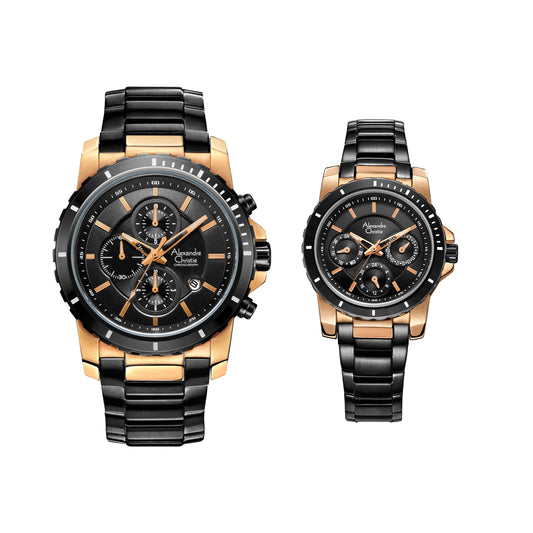 6141MCBFBRBA Couple's Chronograph Quartz Watch 44+ 36mm