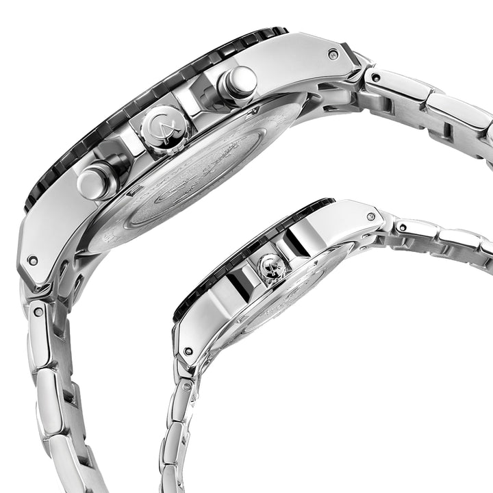 6141MCBFBTBBA Couple's Chronograph Quartz Watch 44 + 36mm