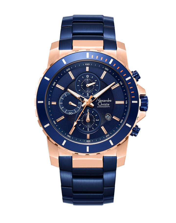 6141MCBURBU Men's Chronograph Quartz Watch 44mm