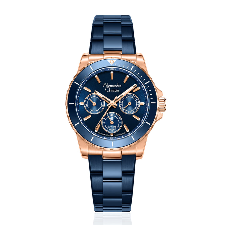 6141XXVBURBU 25th Anniversary Limited Edition Women's Chronograph Quartz Watch 35mm