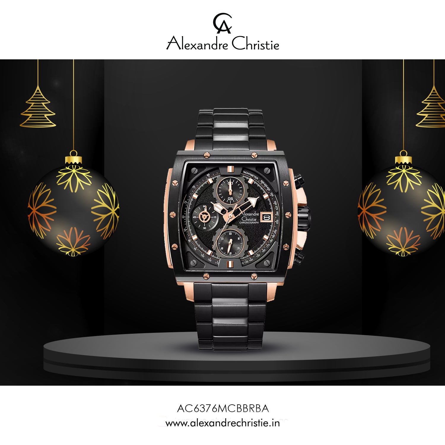 6376MCBBRBA Men's Chronograph Quartz Watch 44mm