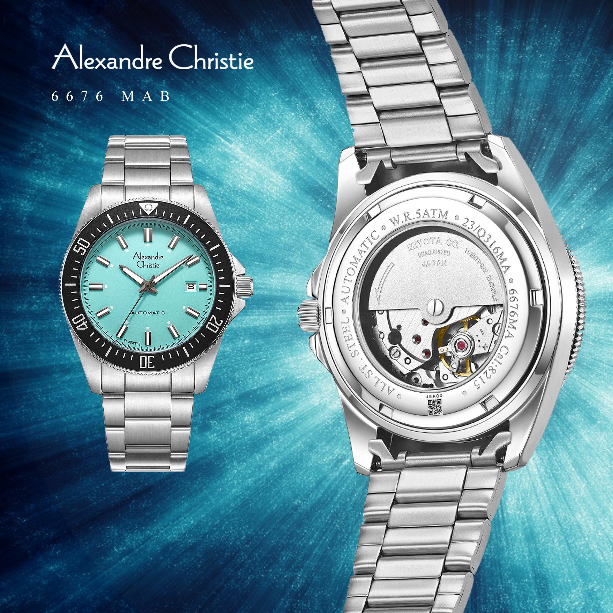 6676MABSSLB Men's Classic Automatic Watch 42mm