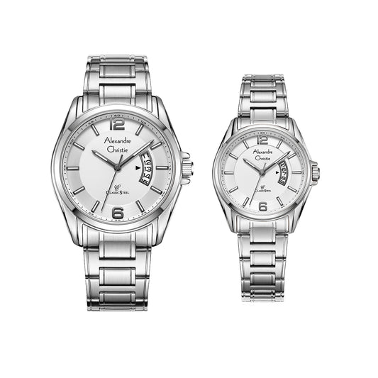 8684MDLDSSSL Couple's Classic Quartz Watch 41+32mm