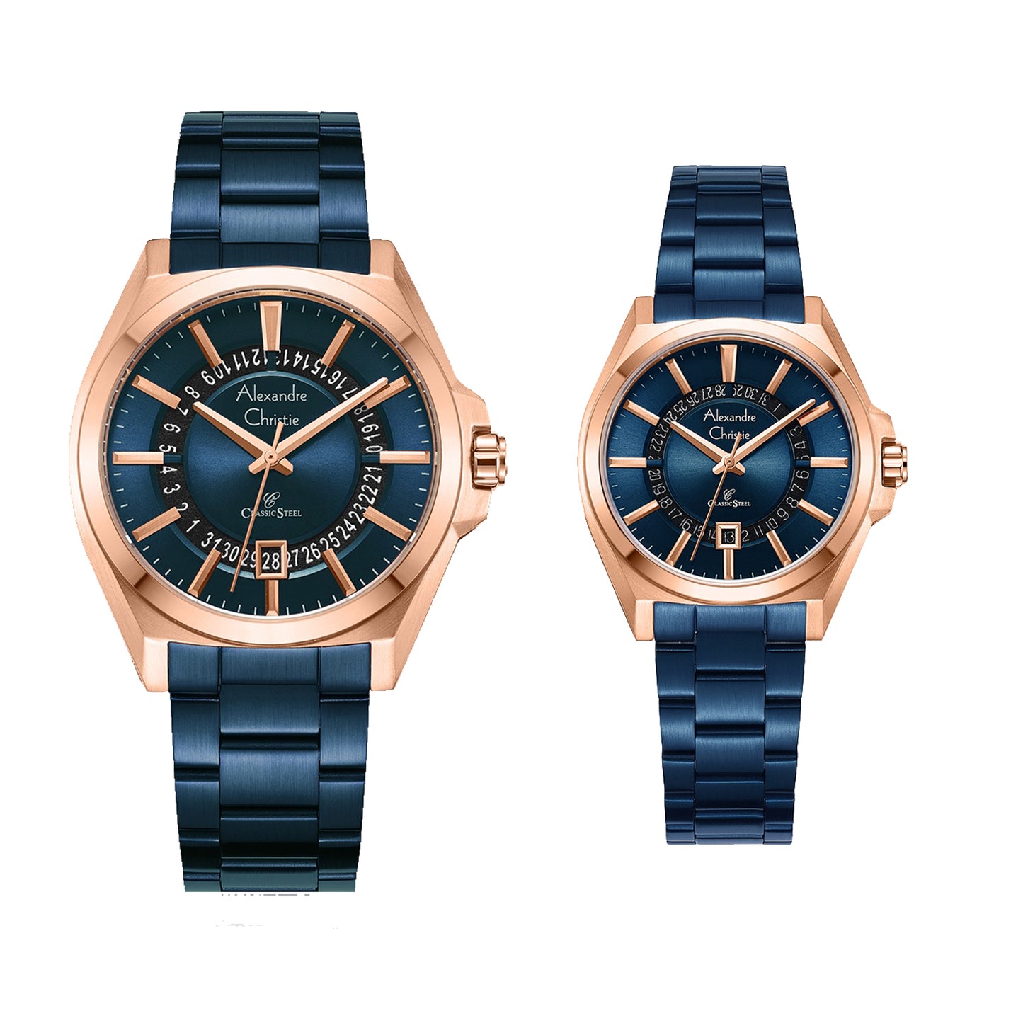 8688MDLDURBU Couple's Classic Quartz Watch 40+32mm