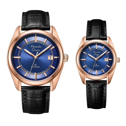 8695MDLDRGBU Couple's Classic Quartz Watch 40+31mm