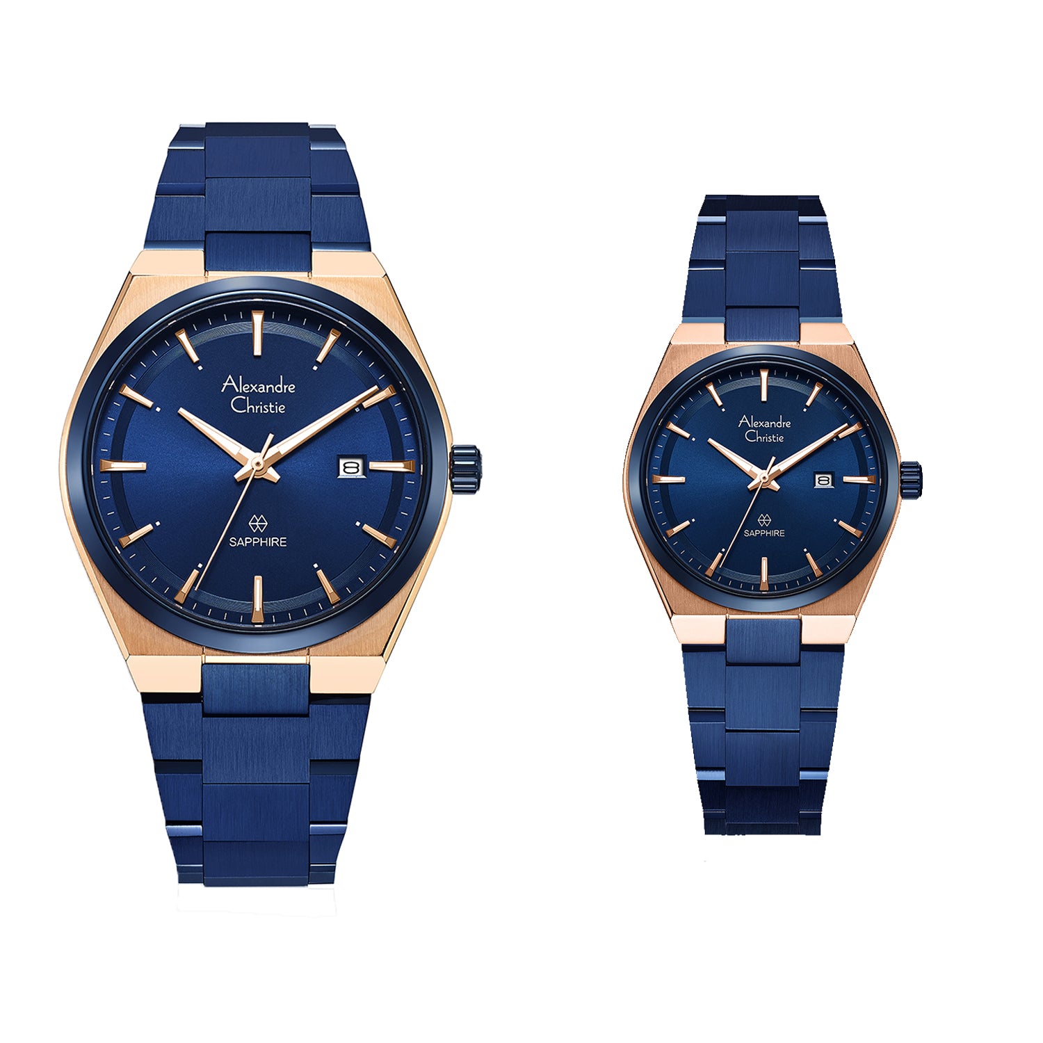 8697MDLDBURBU Couple's Classic Quartz Watch 39+32mm