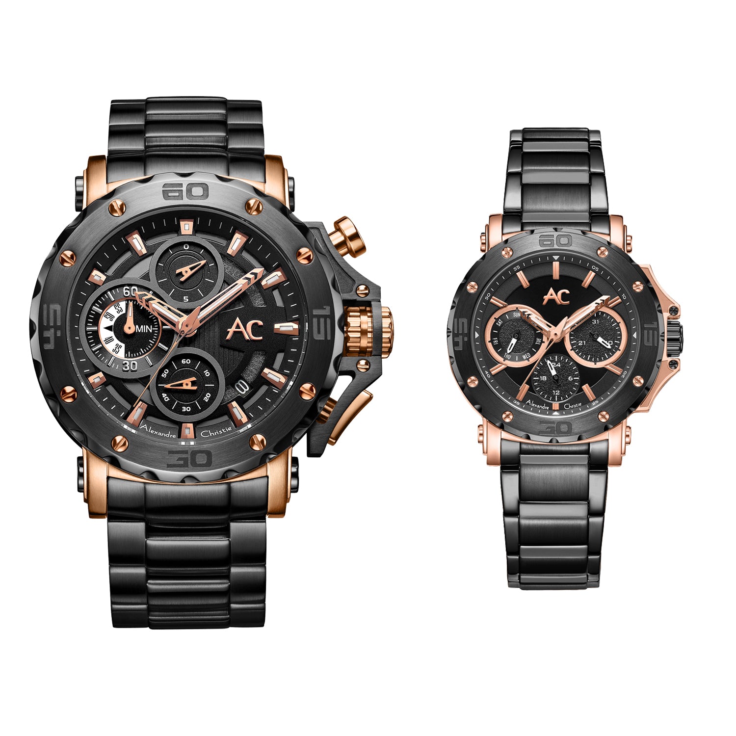 9205MCBFBRBA Couple's Multi-Function Quartz Watch 47mm+36mm