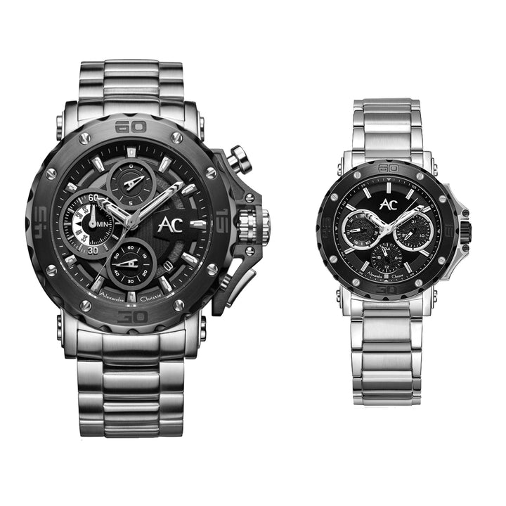9205MCBFTBBA Couple's Multi-function Quartz Watch 47+36mm