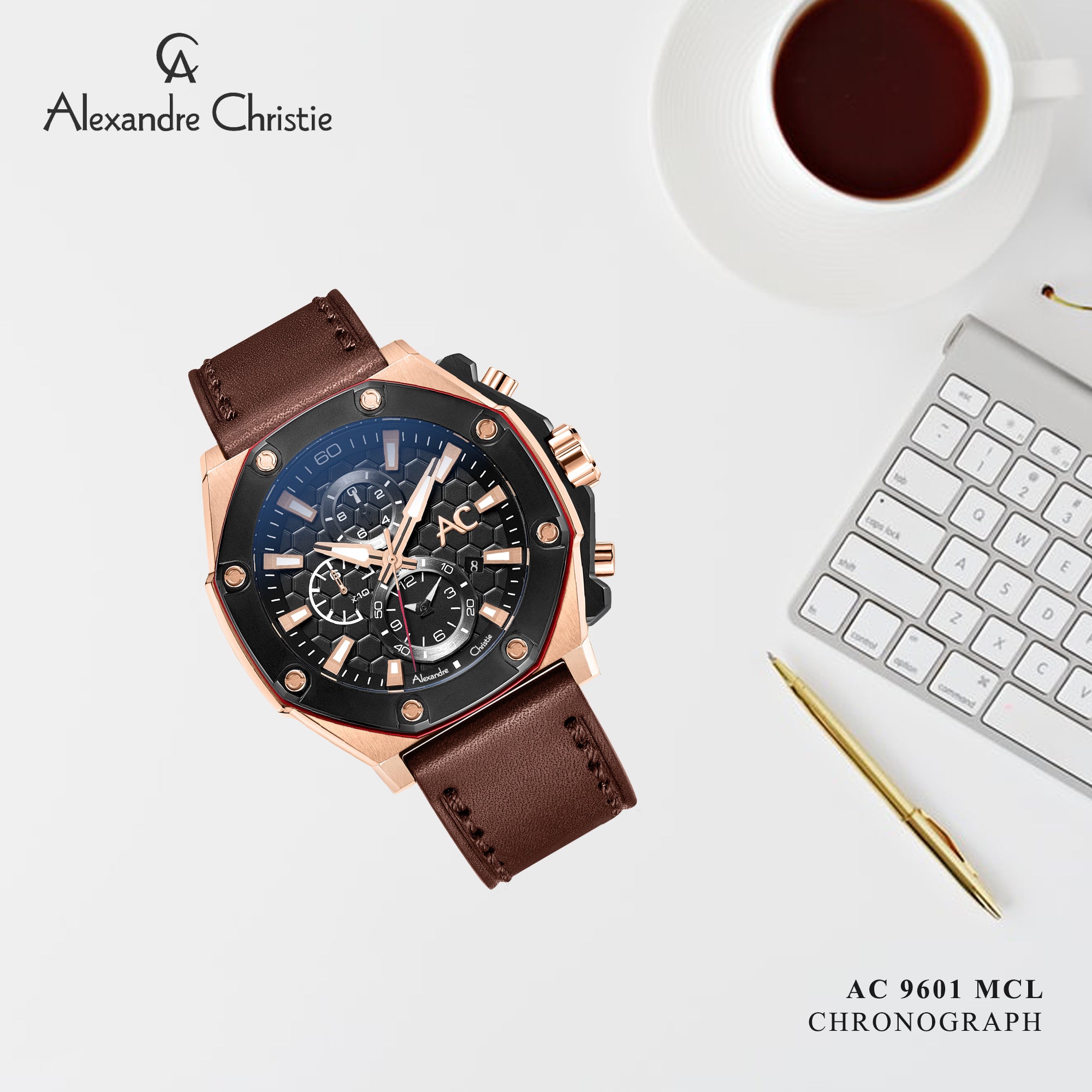 9601MCLBRBA Men's Chronograph Quartz Watch 47mm