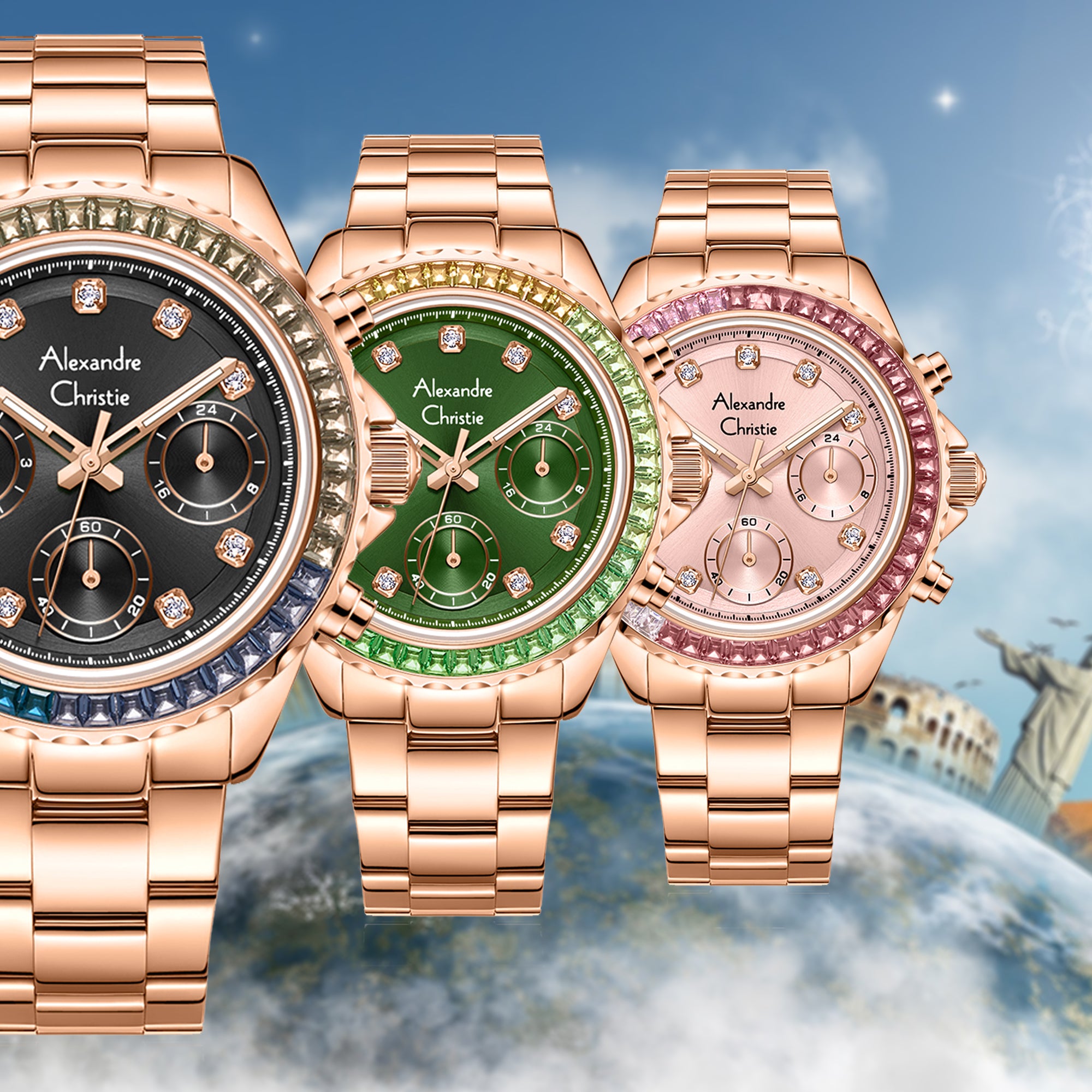 2B13BFBRGGN Women's Multi-function Quartz Watch 36mm