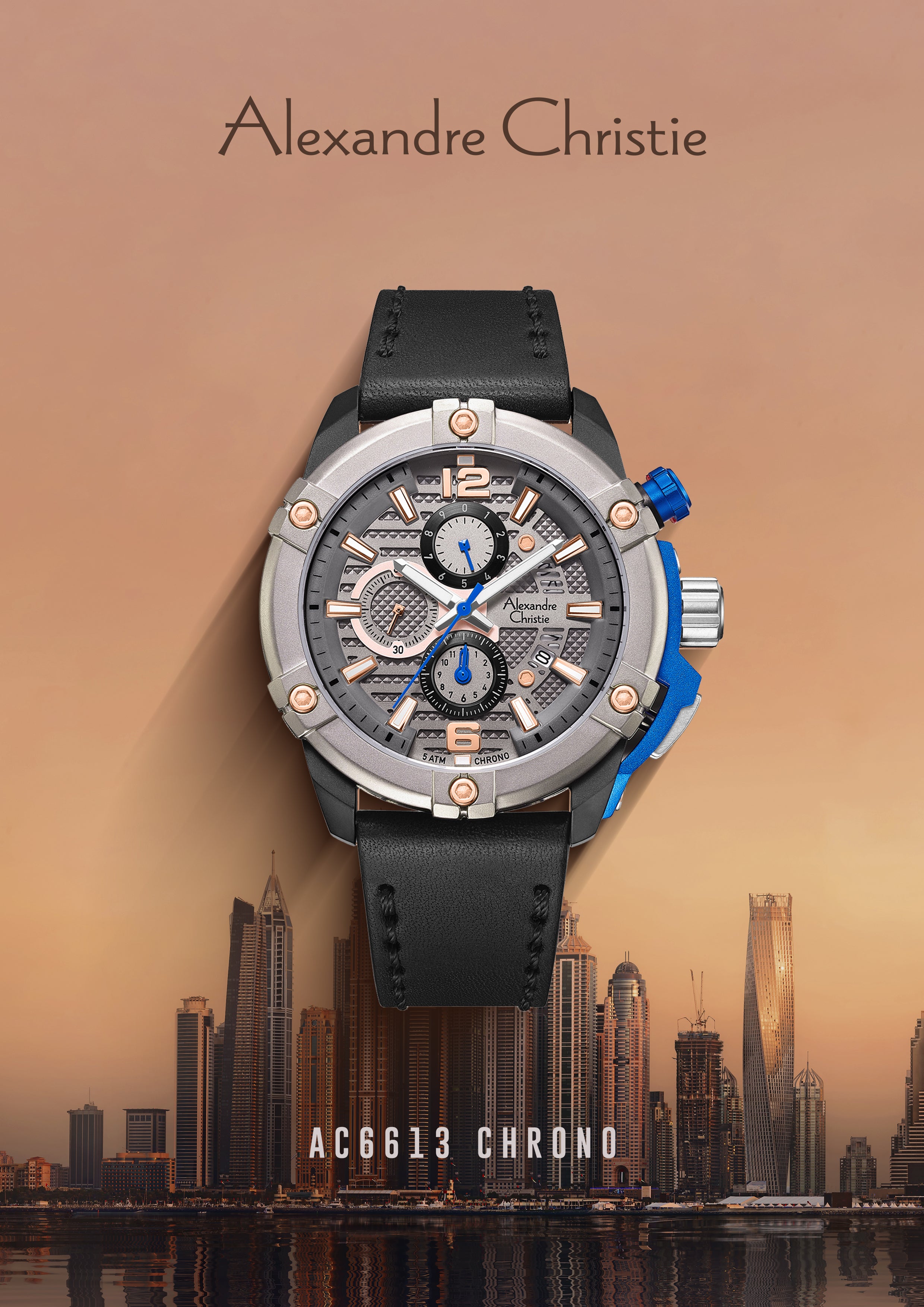 6613MCLTBGRBU Men's Chronograph Quartz Watch 47mm