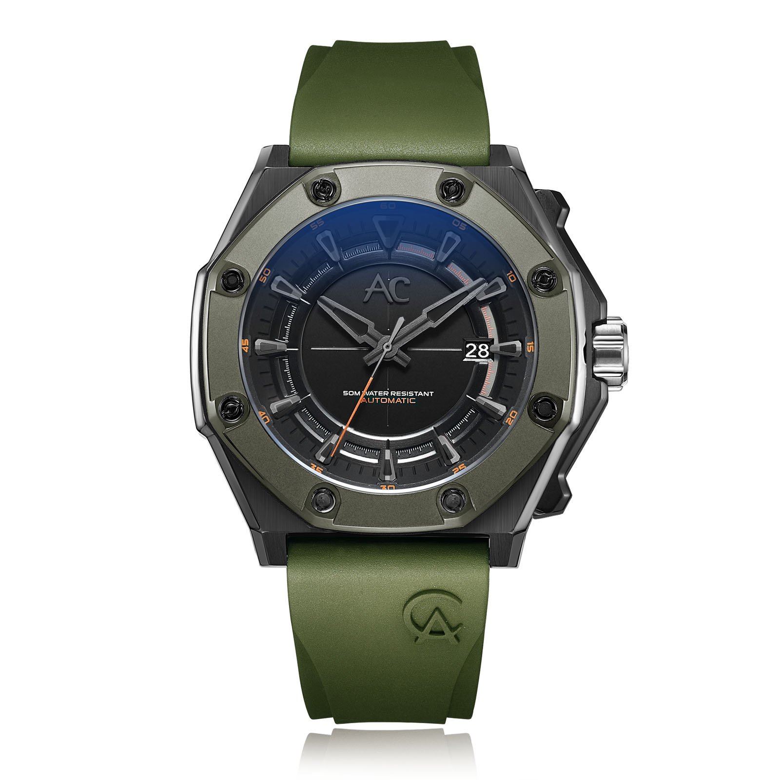 Alexandre Christie 9601 MAR Rebel Green Automatic Watch for Men