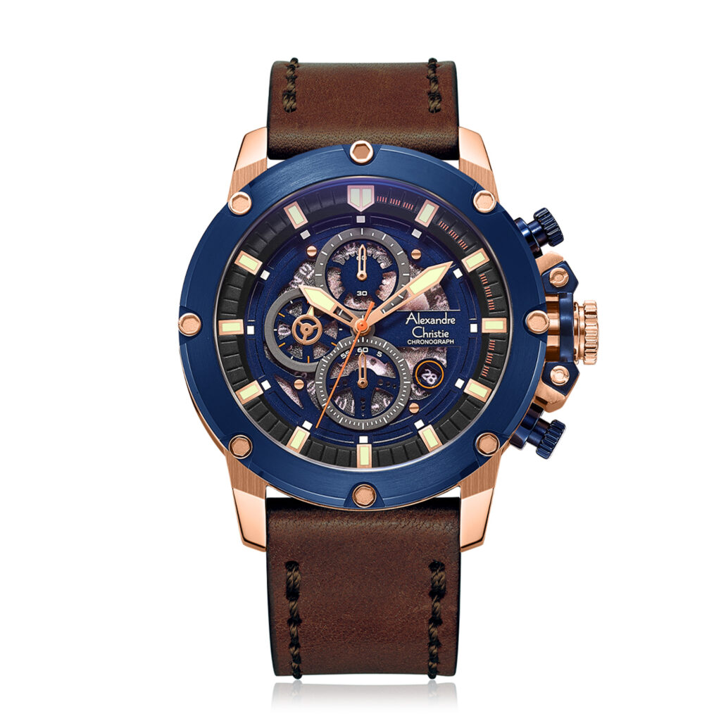 Alexandre Christie 6564MCLURBU Men's Chronograph watch 46 mm